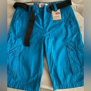 Levi’s youth teal blue cargo shorts, size 16. Boys